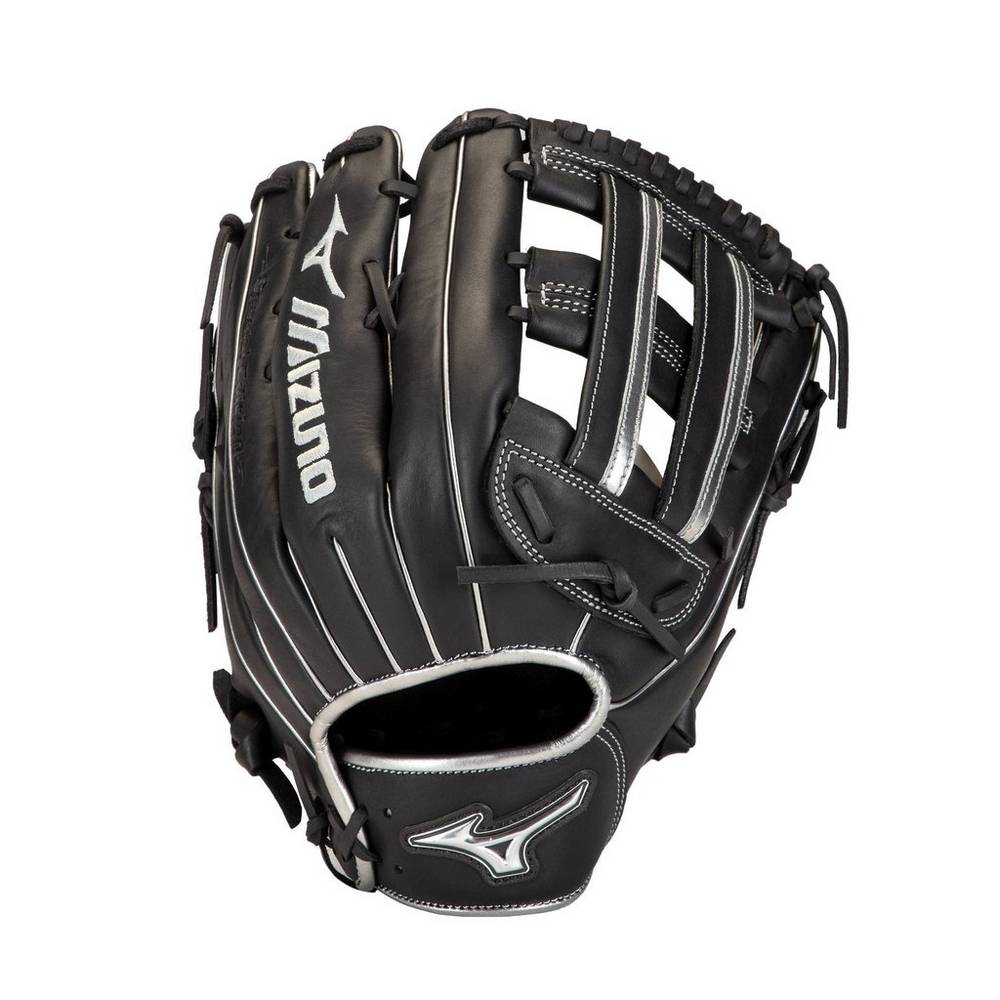 Guantes Mizuno MVP Prime SE Slowpitch 13" Hombre Negras/Plateadas Baratas KSXL-18940